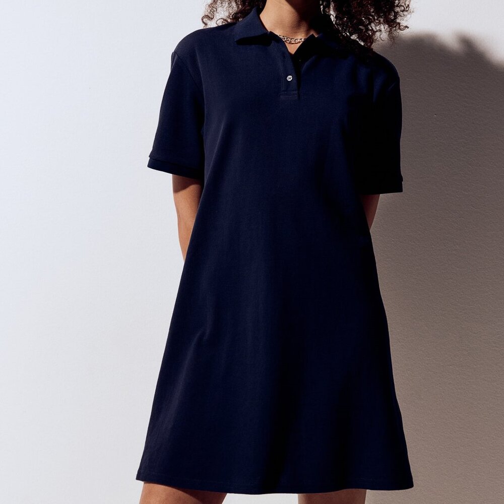 Navy Polo Cotton Dress